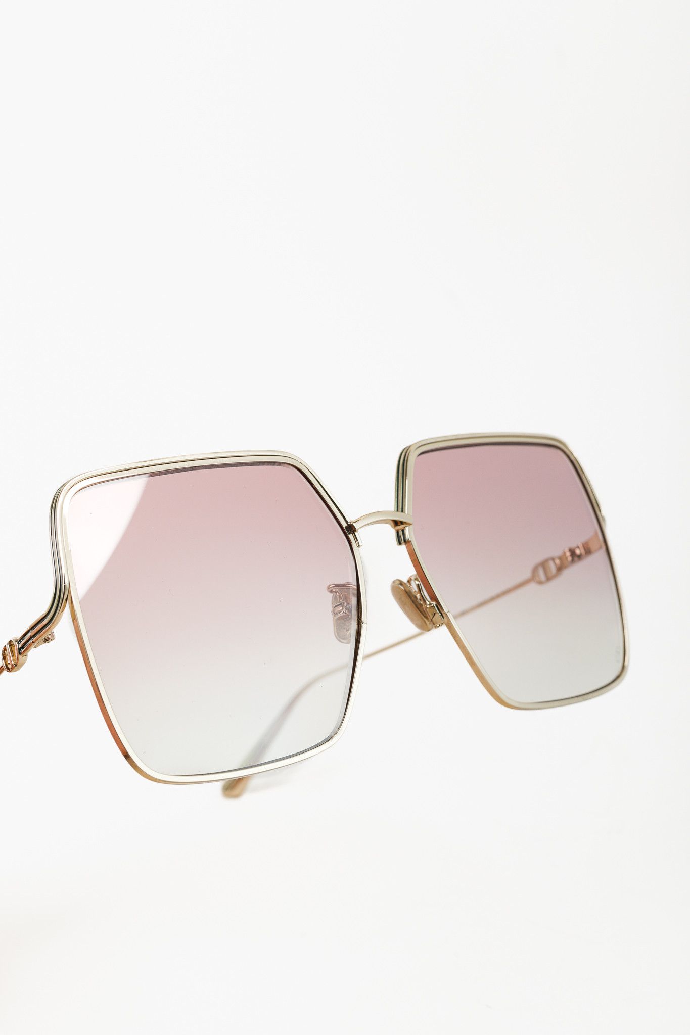 Dior Christian Dior EverDior S1U Gold-Tone Square Sunglasses Size ONE SIZE - 5 Thumbnail