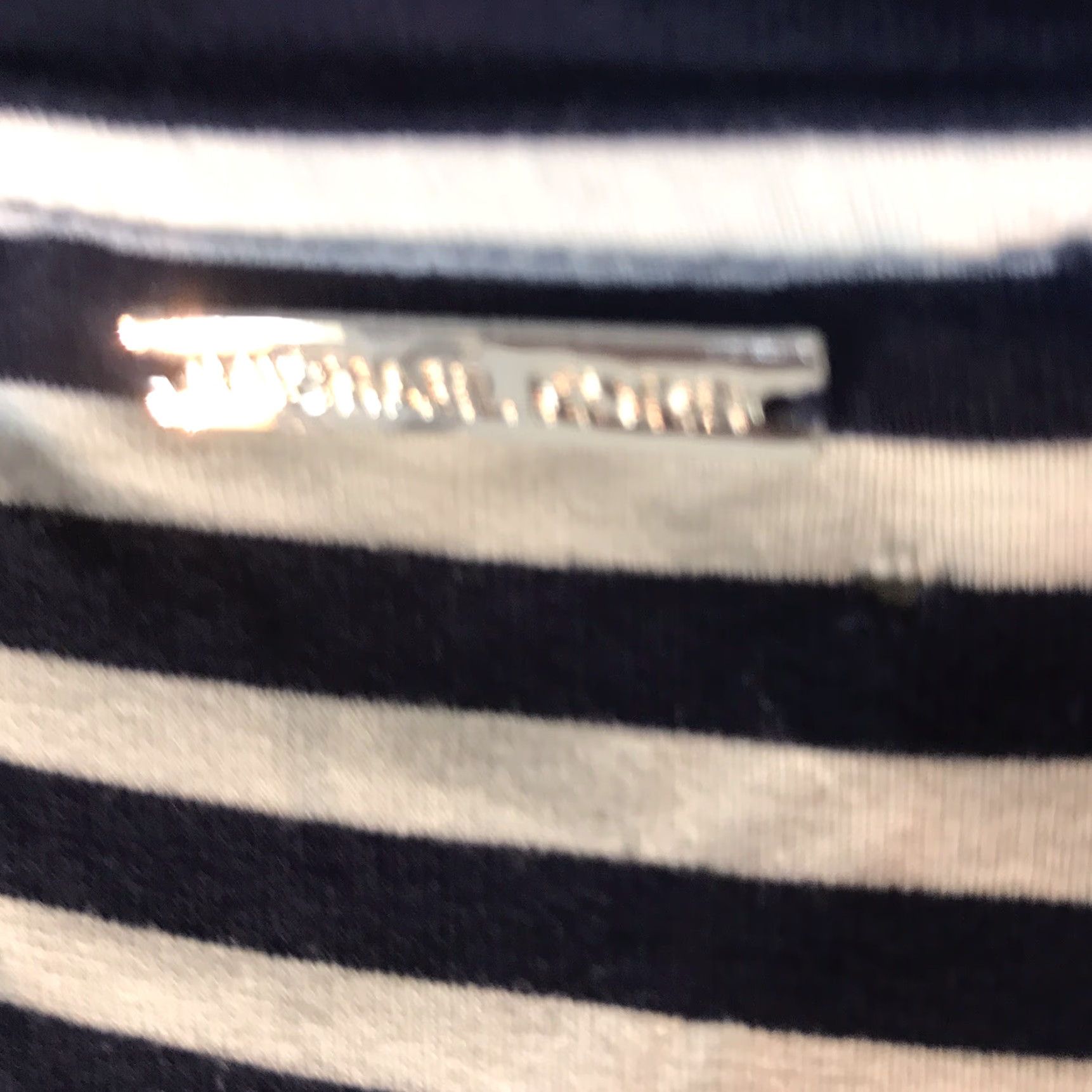 Michael Kors Michael Kors Women's XL Navy White Striped Tunic Top Long Sleeve Zipper Blouse Casual Business Size XL / US 12-14 / IT 48-50 - 6 Thumbnail