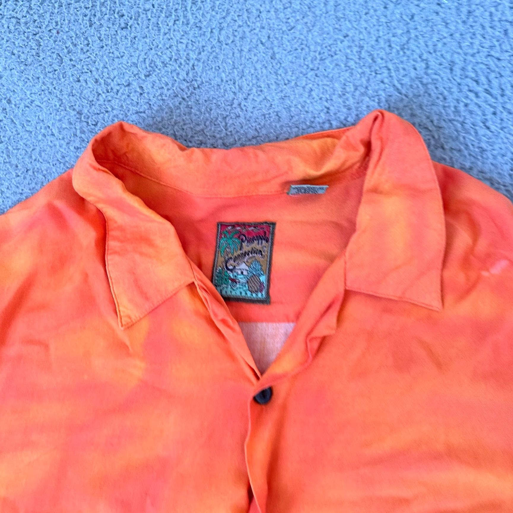 Vintage VINTAGE Pineapple Express Shirt Men XL Blue Orange Sunset Floral Button-Up Short Sleeve Collared Shirt Size US XL / EU 56 / 4 - 7 Thumbnail