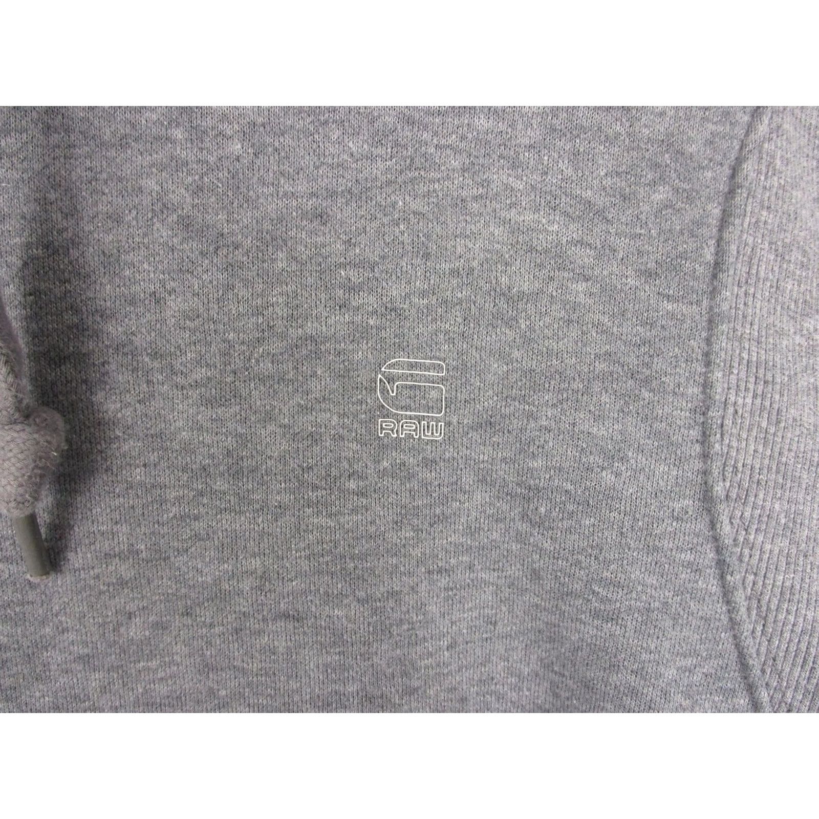 Vintage G-Star RAW Hoodie Mens XL Gray Fleece Kangaroo Pocket Logo Pullover Sweatshirt Size US XL / EU 56 / 4 - 3 Thumbnail