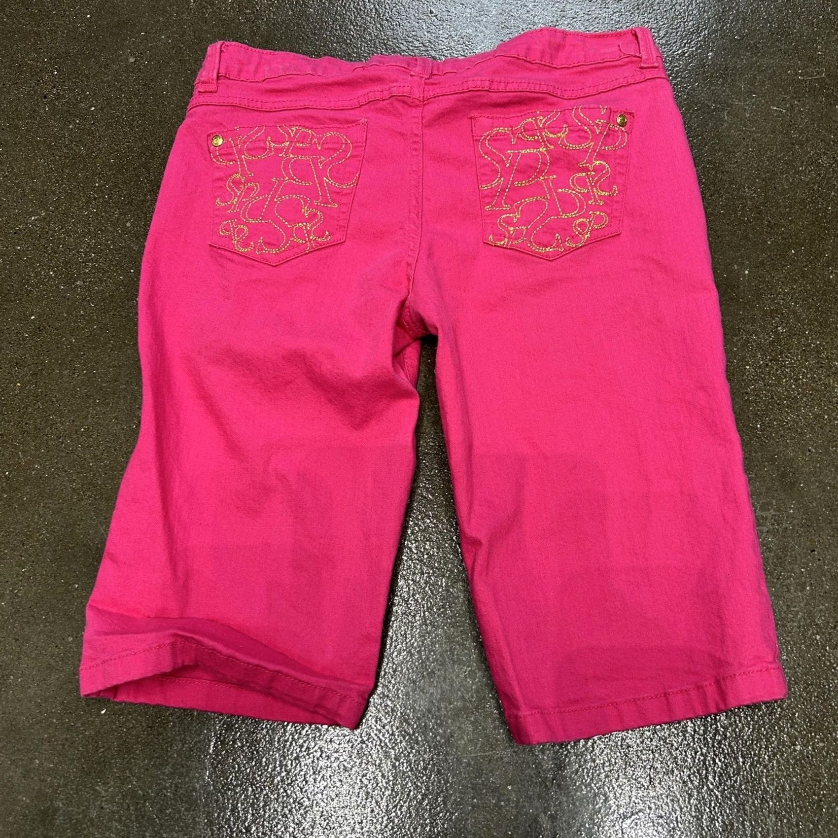 Southpole VINTAGE South Pole Bermuda Shorts 9 Pink Embroidered Back Pockets Casual Size 30" / US 8 / IT 44 - 2 Thumbnail
