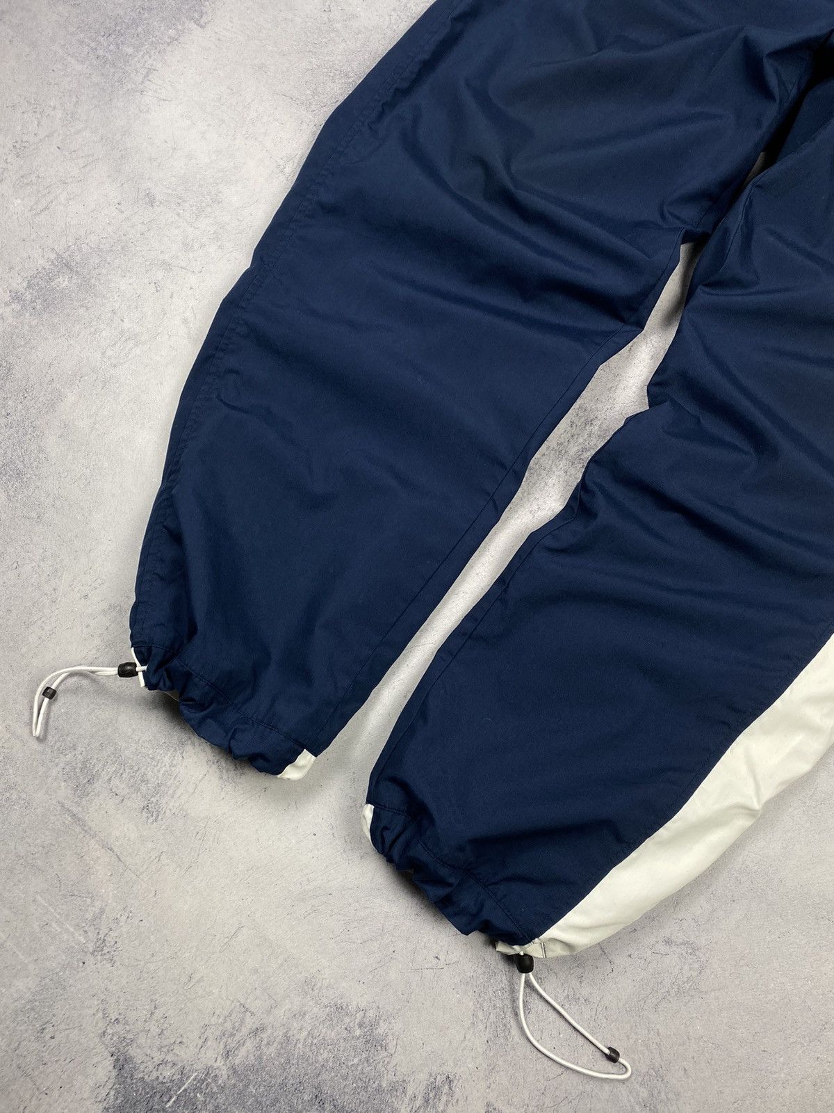 Nike × Vintage Vintage 00s Nike Swoosh Drill Joggers Baggy Nylon Y2K Pants Size US 35 - 9 Thumbnail