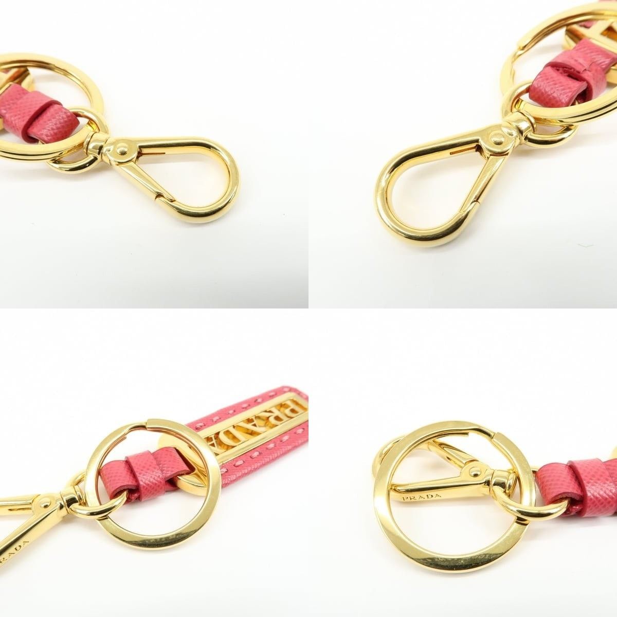 Prada Prada Logo Saffiano Keychain Red Size ONE SIZE - 3 Thumbnail
