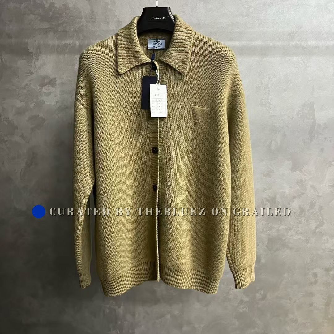 Prada Prada Camel Lapel Loose Knit Sweater Size S / US 4 / IT 40 - 1 Thumbnail