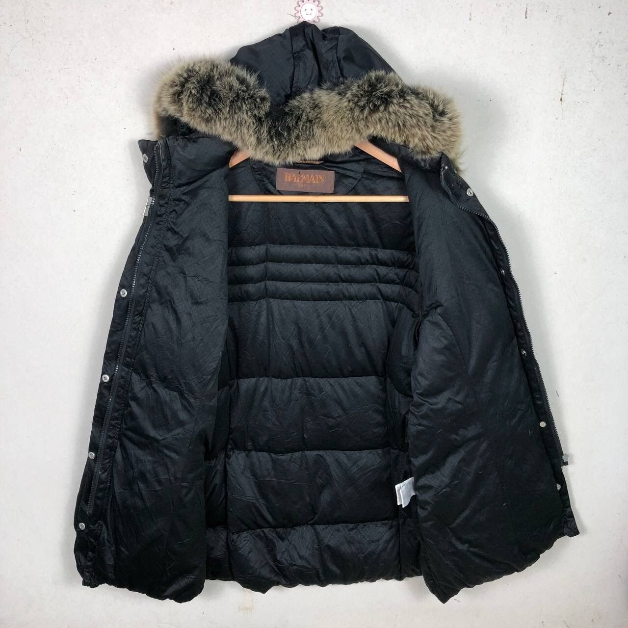 Balmain BALMAIN Faux Fur Down Black Jacket Size US L / EU 52-54 / 3 - 8 Thumbnail