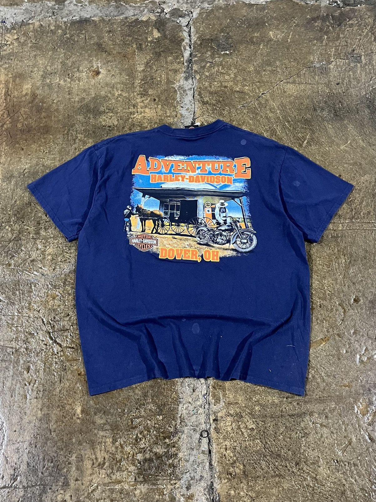 Harley Davidson × Vintage Crazy Vintage Harley Davidson Logo Tee Grunge Biker Skater Size US XL / EU 56 / 4 - 2 Thumbnail