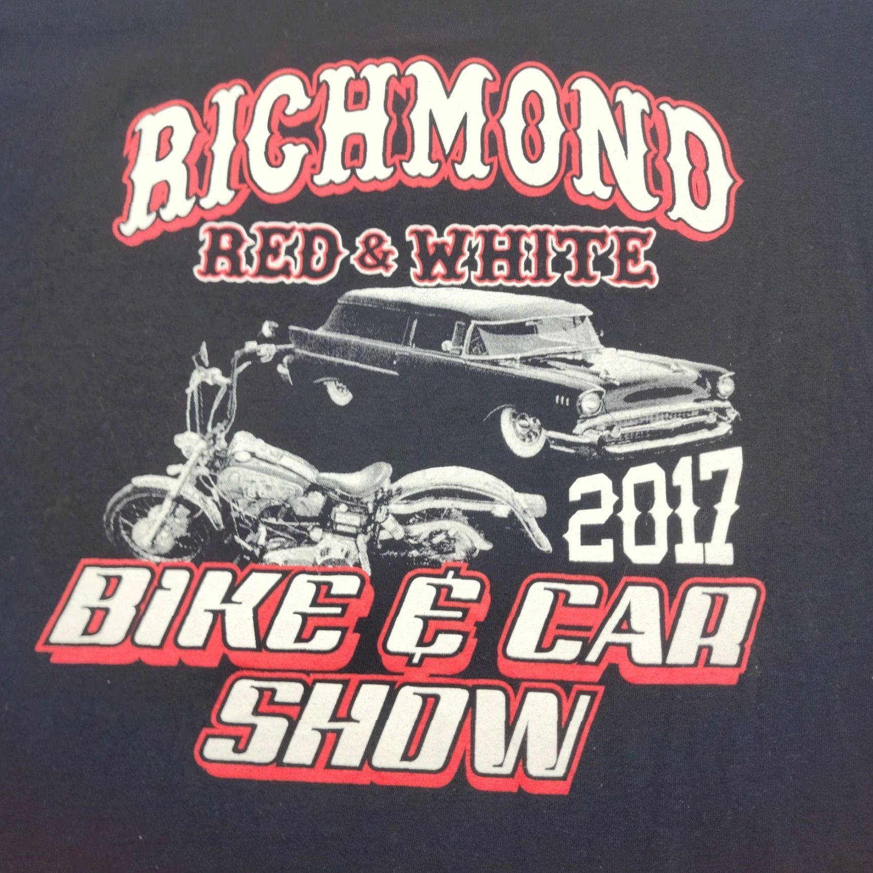 Gildan Hells Angels Richmond Cali 81 Bike Car Show T Shirt Red & White XL 2017 Support Size US XL / EU 56 / 4 - 2 Thumbnail