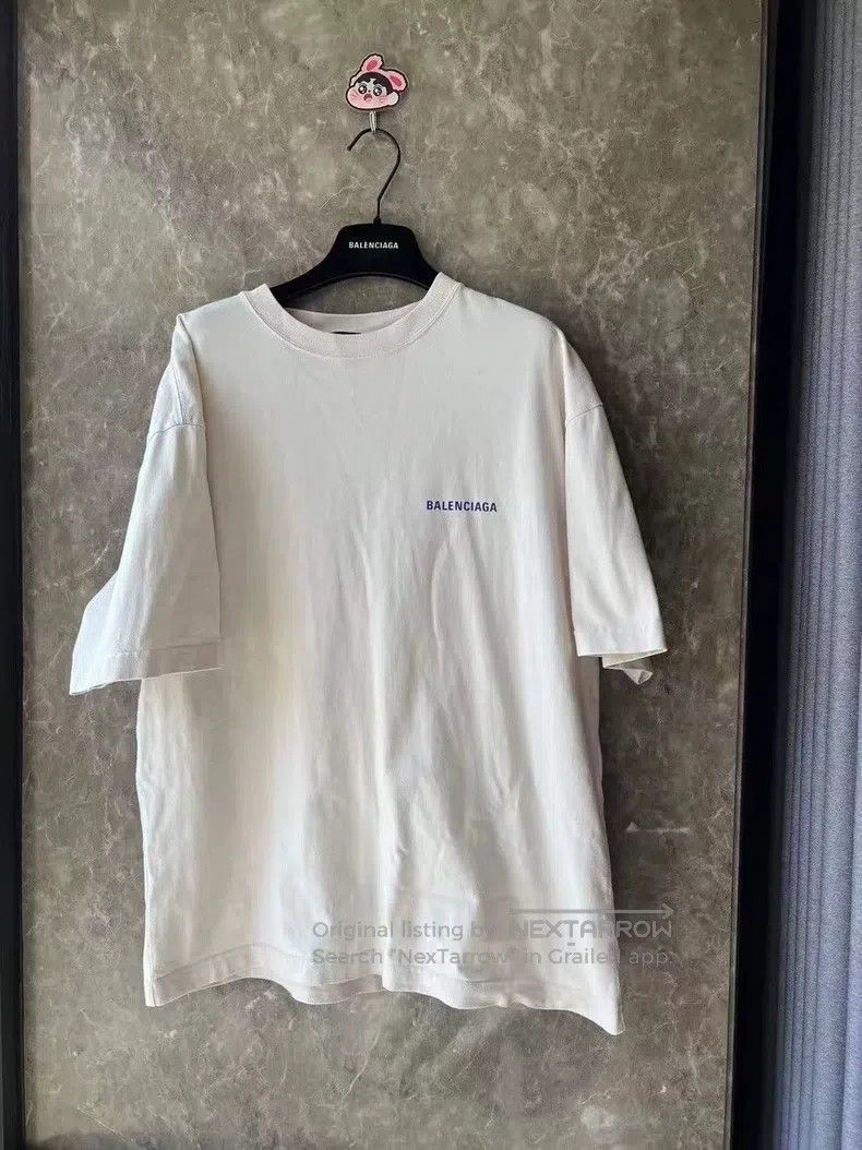 Balenciaga Balenciaga Off-white front and back logo short-sleeved T-s Size US XS / EU 42 / 0 - 1 Thumbnail