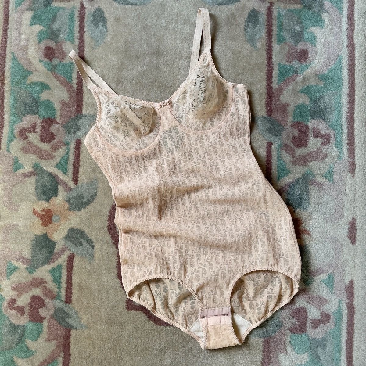 Dior Christian Dior 1990s Monogram Mesh Bodysuit (34B/32C/XXS–XS) Size XS / US 0-2 / IT 36-38 - 1 Thumbnail