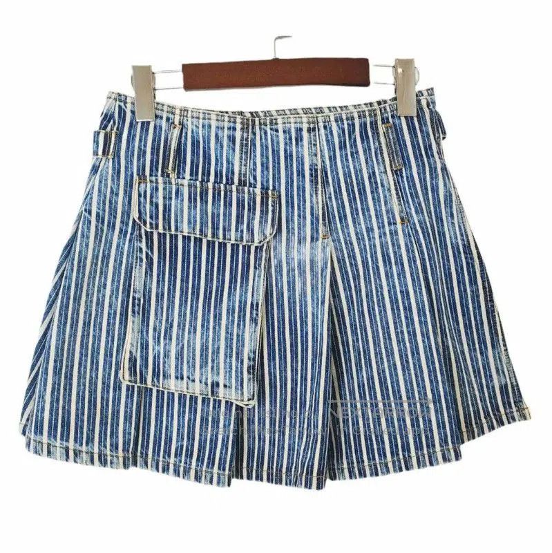 Dior Dior Women's Blue Cotton Striped Skirt . Size 23" - 1 Thumbnail
