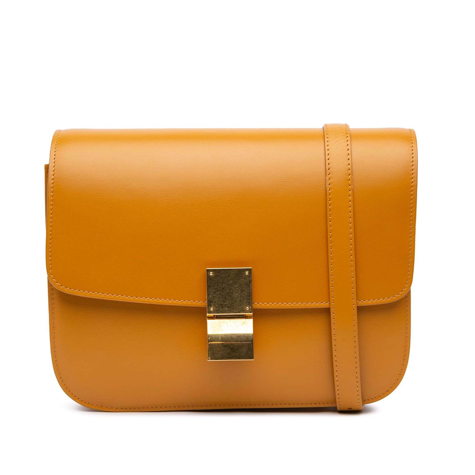 Celine Celine Medium Calfskin Classic Box Brown Size ONE SIZE - 1 Thumbnail