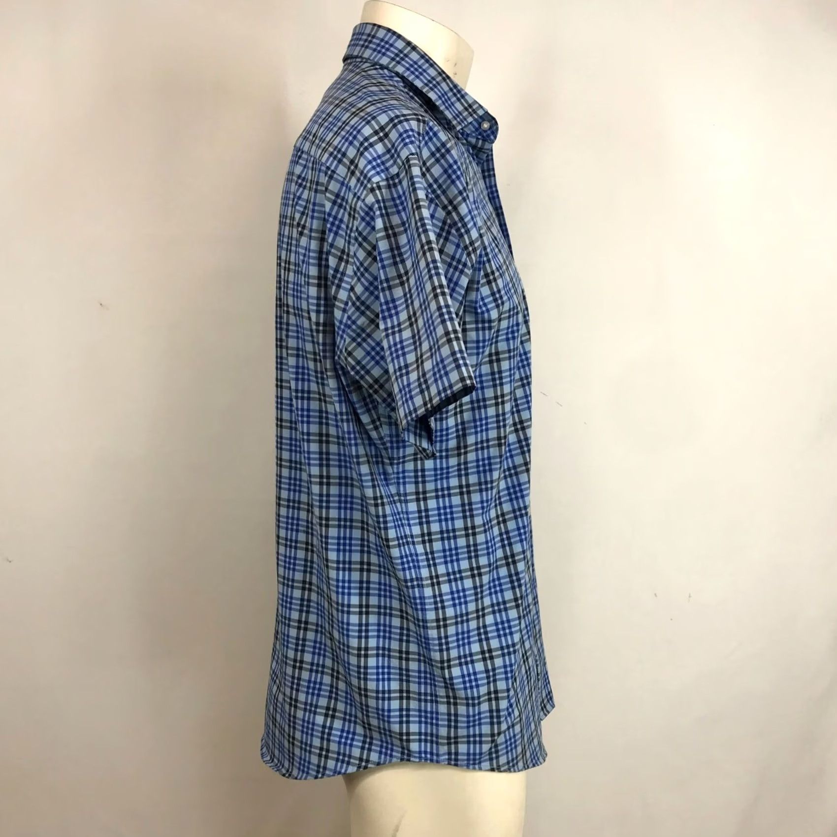 Peter Millar PETER MILLAR Mens Medium Blue Short Sleeve Button Collared Shirt w/Pocket Size US M / EU 48-50 / 2 - 4 Thumbnail