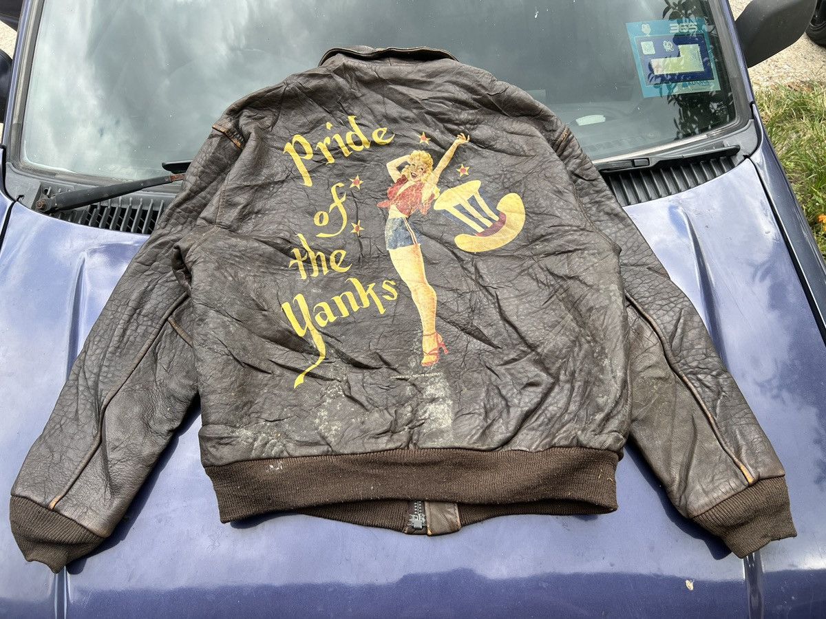 Avirex 80s Type A-2 pin-up Leather Jacket Size US S / EU 44-46 / 1 - 2 Thumbnail