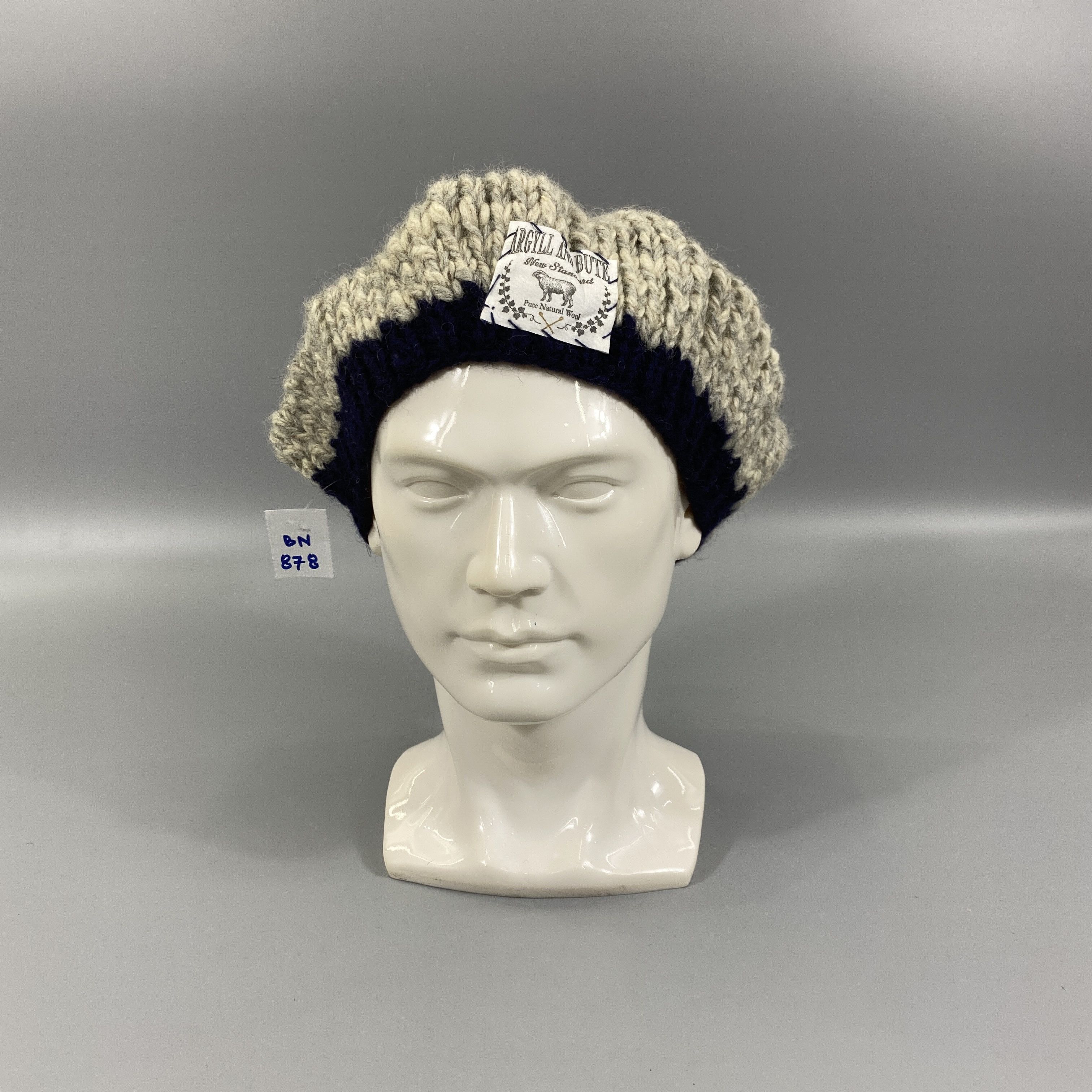 Japanese Brand Argyll And Bute Pure Wool Beanie Hats -BN878 Size ONE SIZE - 2 Thumbnail