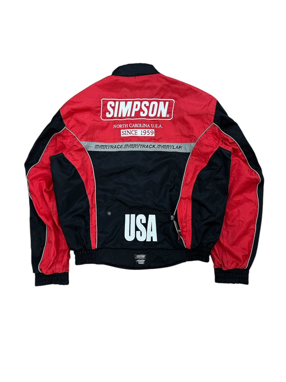 Sports Specialties × Vintage Vintage Team Simpson Racing Motorsport Jacket Bikers Riders Size US XL / EU 56 / 4 - 2 Thumbnail