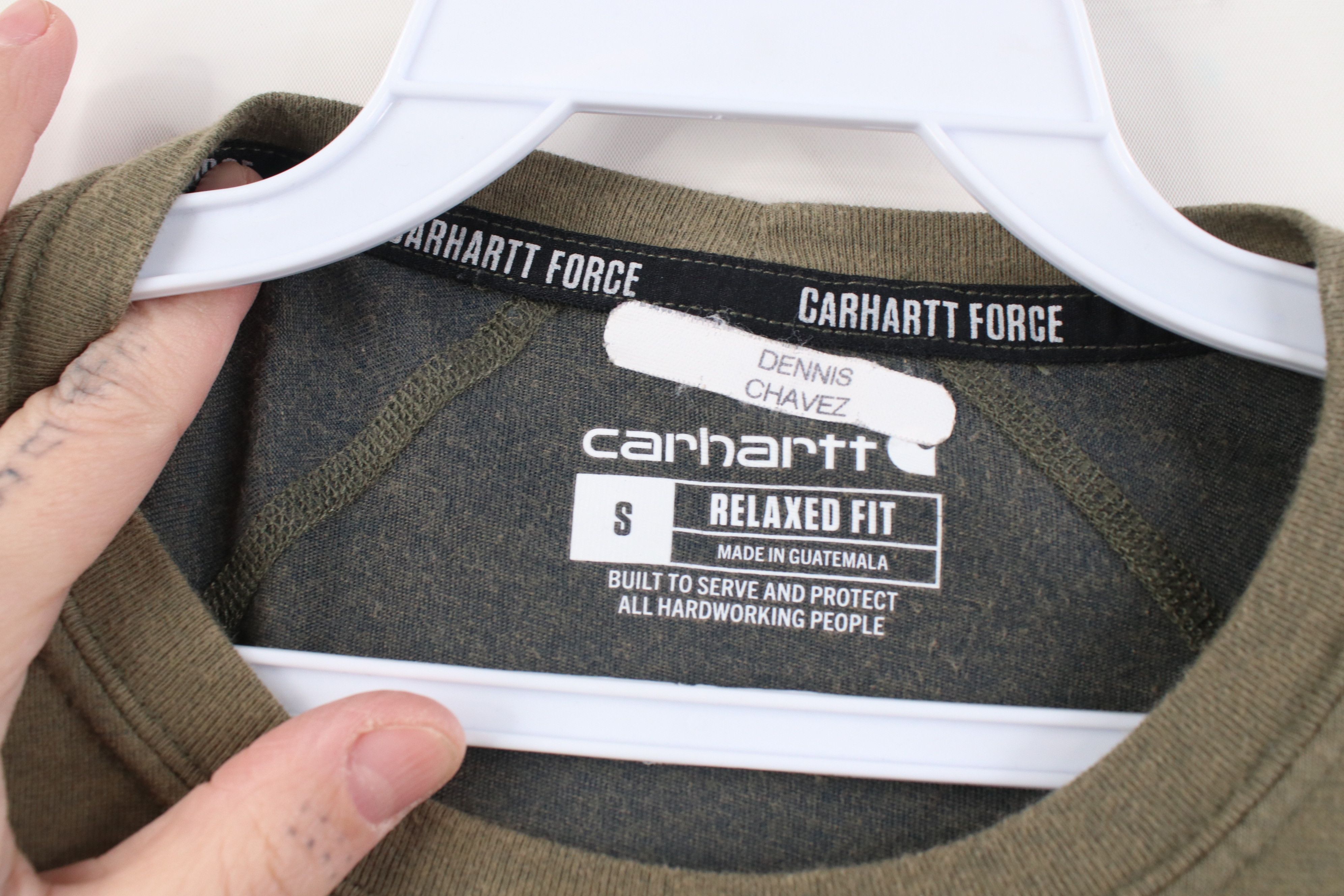 Carhartt Y2K Carhartt Force Fit Thermal Knit Pocket T-Shirt Green Size US S / EU 44-46 / 1 - 8 Thumbnail