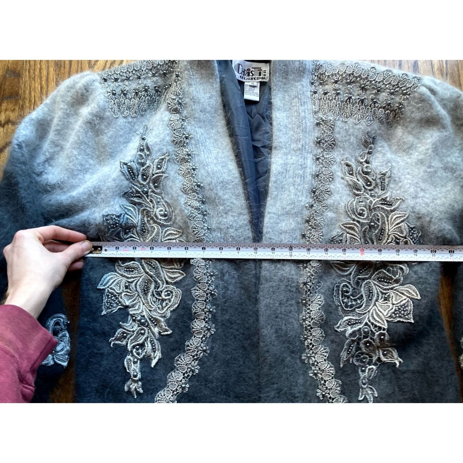 Vintage VINTAGE Christie’s Of California Angora Jacket Coat Womens XL Lined Gray 80s 90s Men? Womens Size XL / US 12-14 / IT 48-50 - 4 Thumbnail