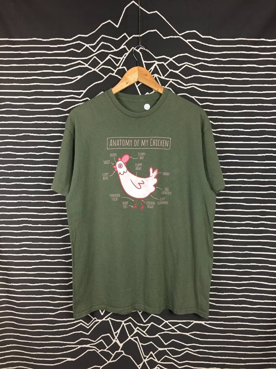 Vintage Anatomy Of A Chicken Country Farm Graphic Tee Size US L / EU 52-54 / 3 - 1 Thumbnail