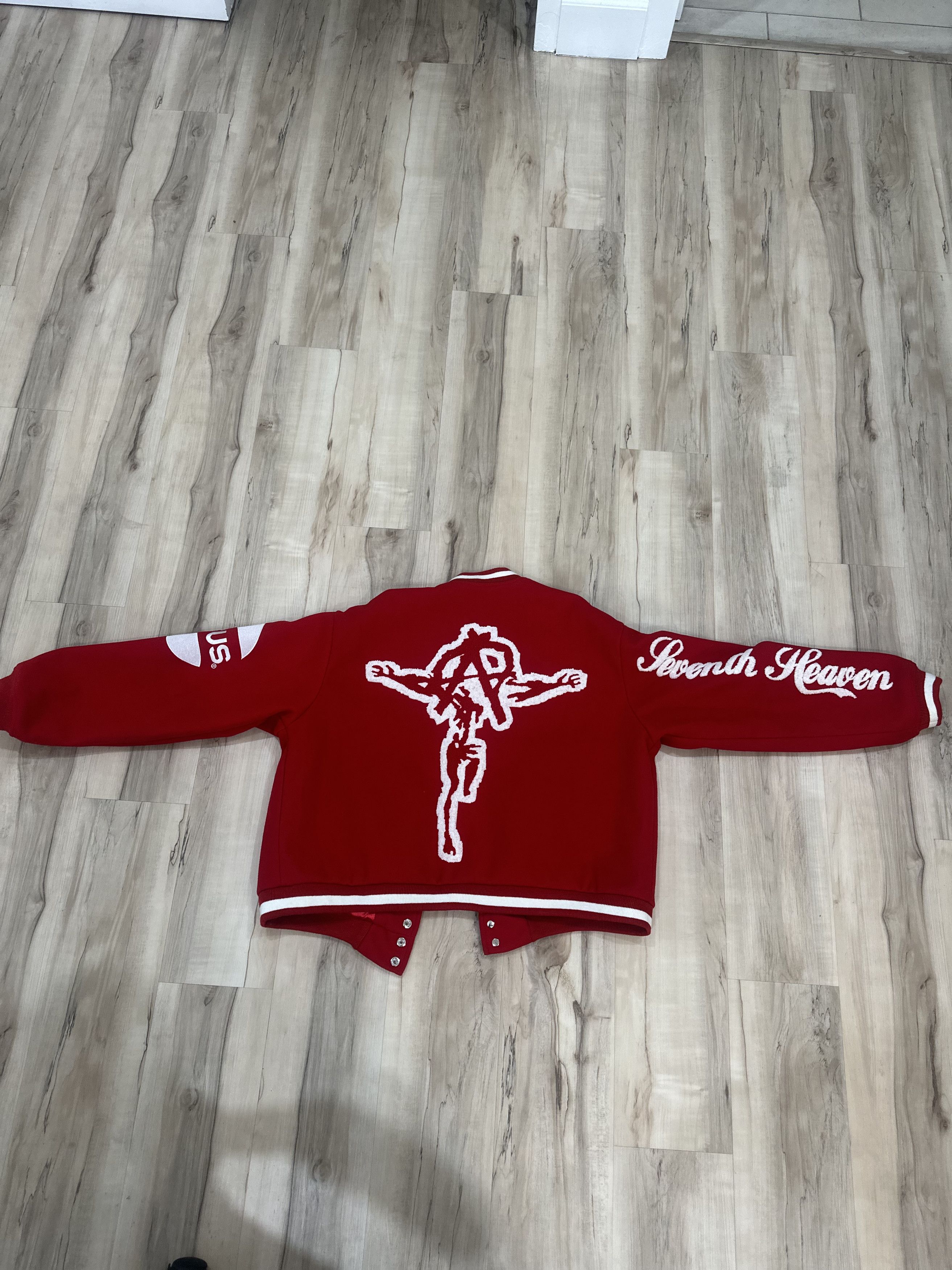 Seventh Heaven Seventh Heaven Branded Varsity Jacket Red L Size US L / EU 52-54 / 3 - 6 Thumbnail