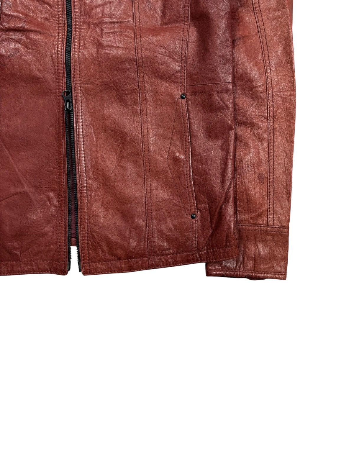 Ekam 2000s Nicole Club - Red Blood Vkei Style Leather Jacket Size US M / EU 48-50 / 2 - 6 Thumbnail