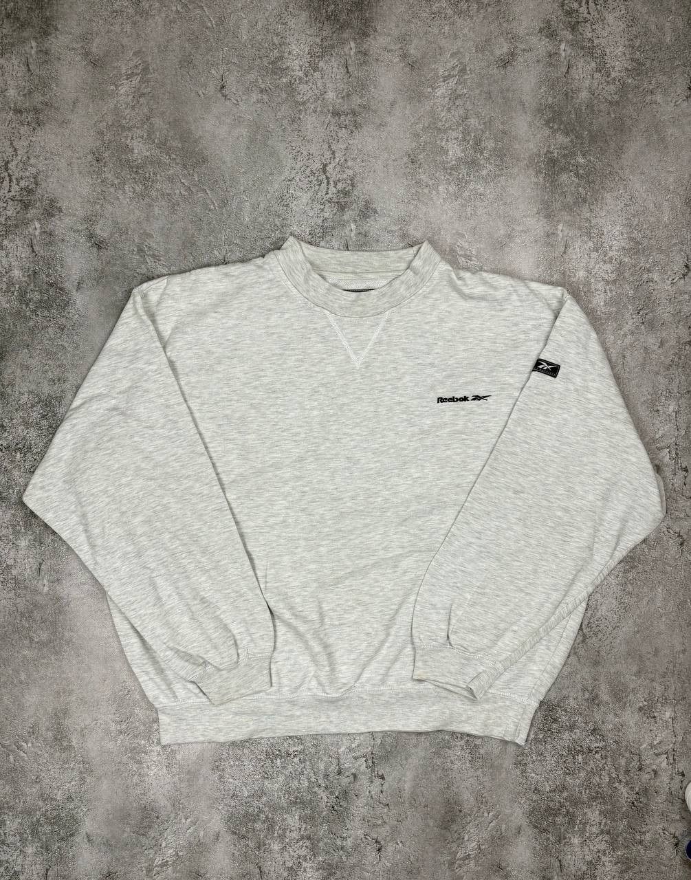 Reebok Vintage Reebok Sweatshirt Mens Extra Larve white gra Navy Size US L / EU 52-54 / 3 - 1 Thumbnail