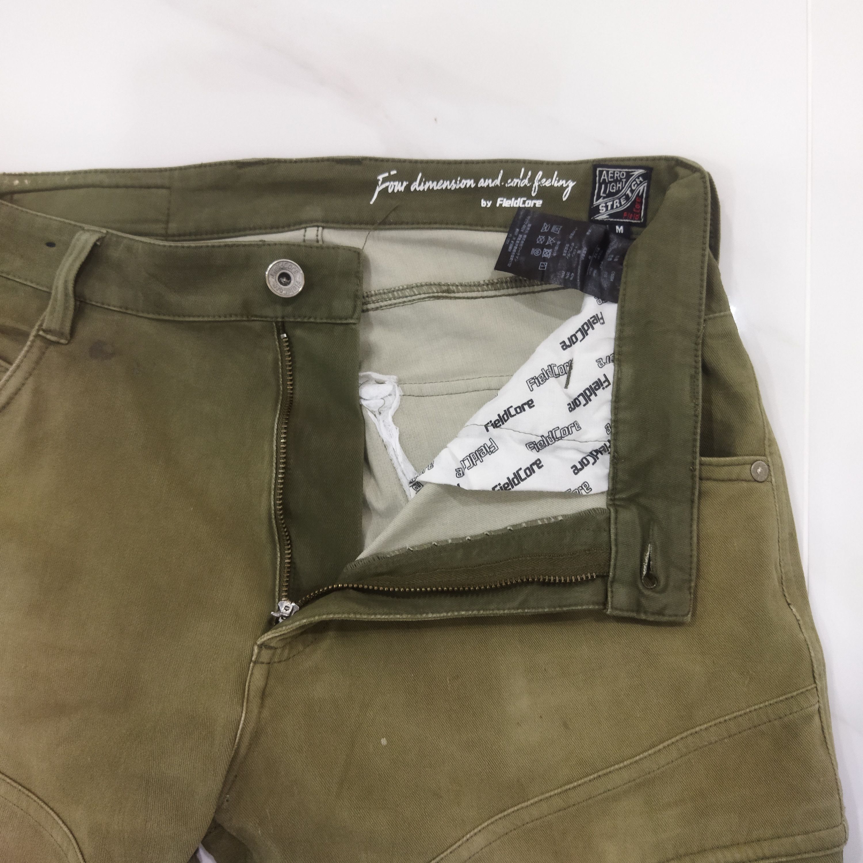 Japanese Brand FIELDCORE FADED GREEN CARGO PANTS Size US 30 / EU 46 - 6 Thumbnail