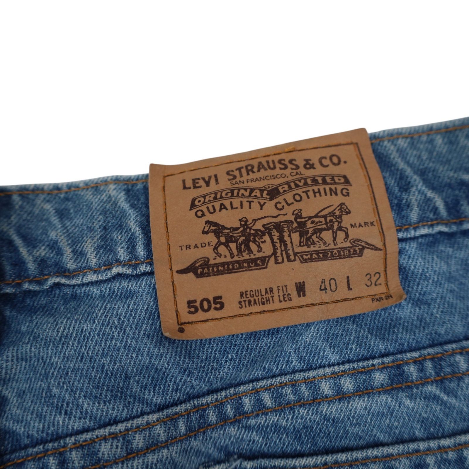 Levi's × Vintage Vintage Levi's 505 Straight Leg Orange Tab Denim Jeans Size US 40 / EU 56 - 15 Thumbnail