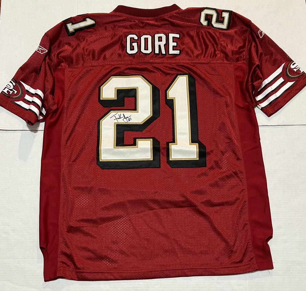 Reebok Vintage San Francisco 49ers Frank Gore Reebok Jersey Signed Size US XXL / EU 58 / 5 - 1 Thumbnail