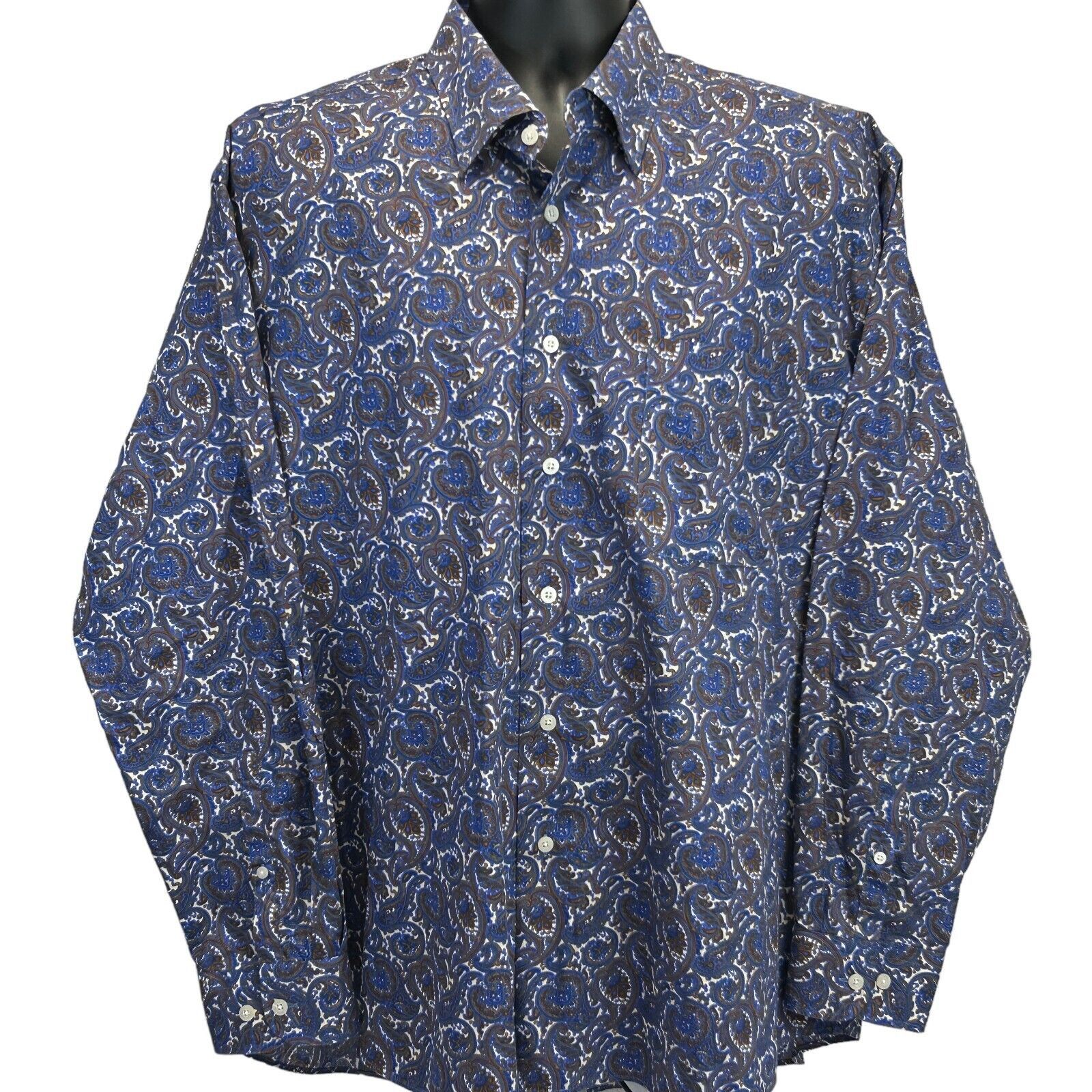 Alan Flusser Alan Flusser Paisley Button Front Shirt XL X-Large Size US XL / EU 56 / 4 - 2 Thumbnail