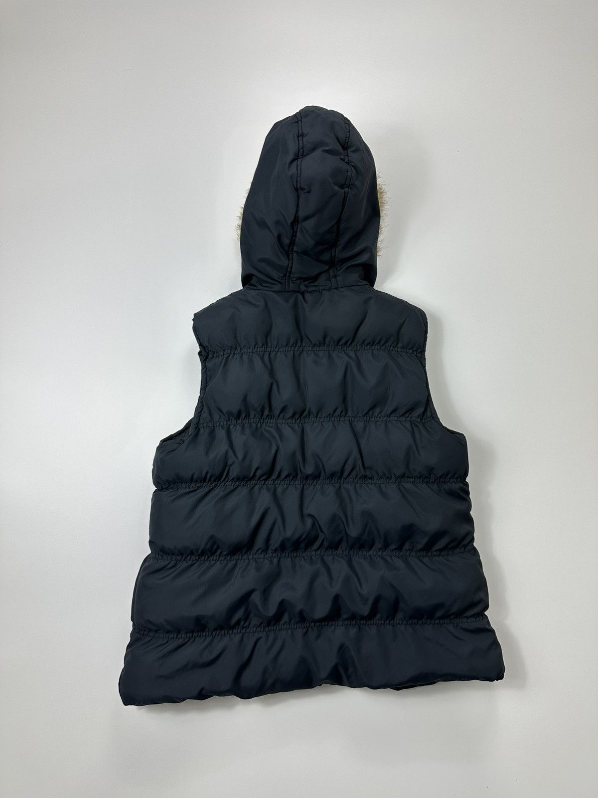 Japanese Brand Women's Faux Fur Vest Wood Buttons Blue Size L / US 10 / IT 46 - 7 Thumbnail