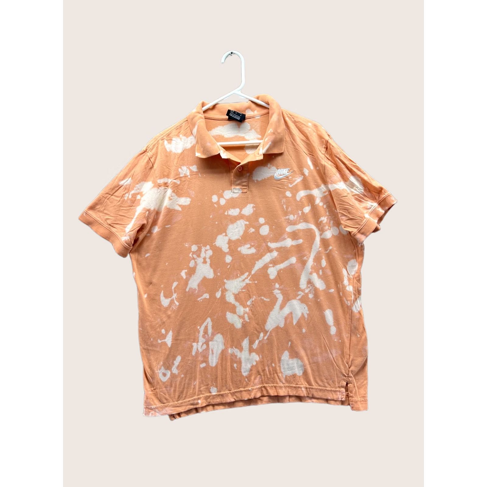 Nike Nike Polo Shirt Mens Large Orange Short Sleeve Collared Bleach Stain Spotted Size US L / EU 52-54 / 3 - 1 Thumbnail