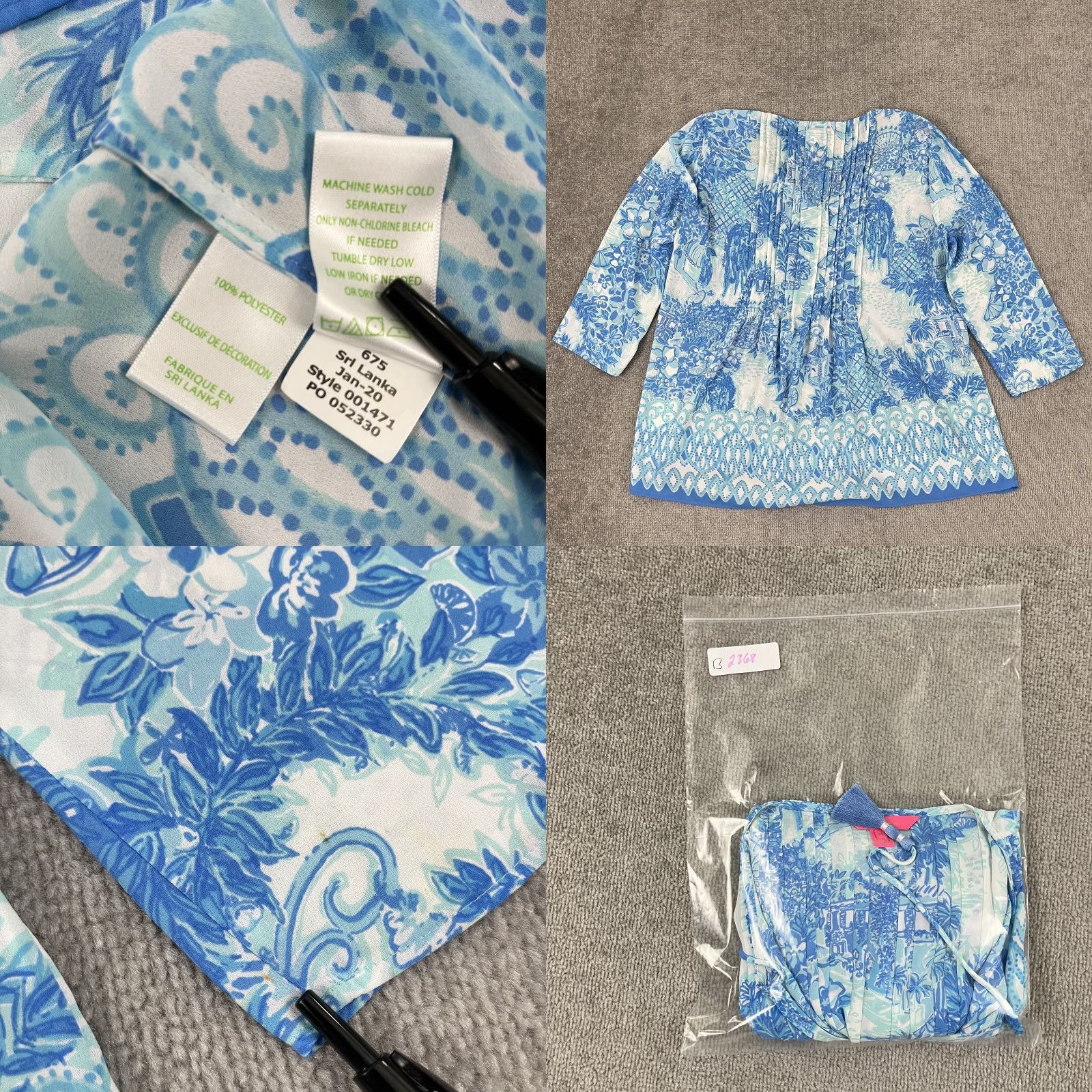 Lilly Pulitzer Lilly Pulitzer Marlina Tunic Top Blouse Womens M Floral Multicolor 3/4 Sleeve V-Neck Casual Beach Classic Tropical Tunic Mens? Size M / US 6-8 / IT 42-44 - 8 Thumbnail