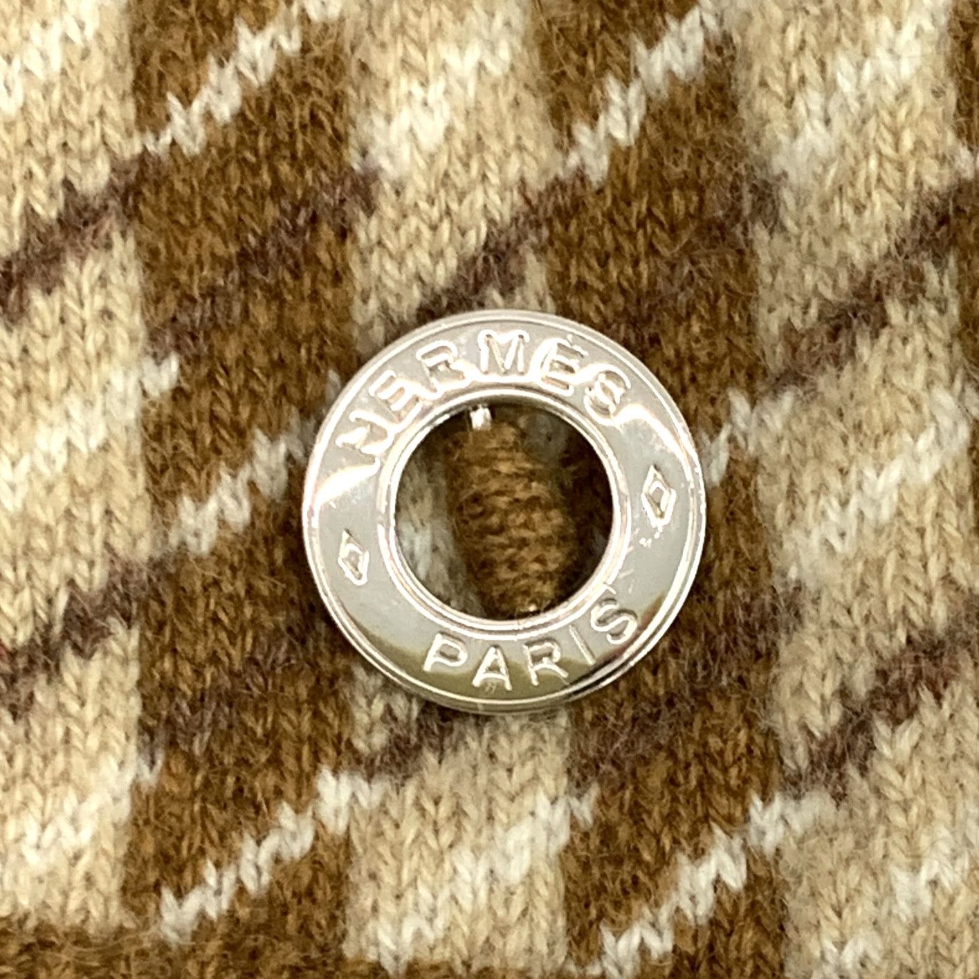 Hermes Hermes Houndstooth Cashmere Sweater Brown (34) Size XXS / US 00 / IT 34 - 5 Thumbnail