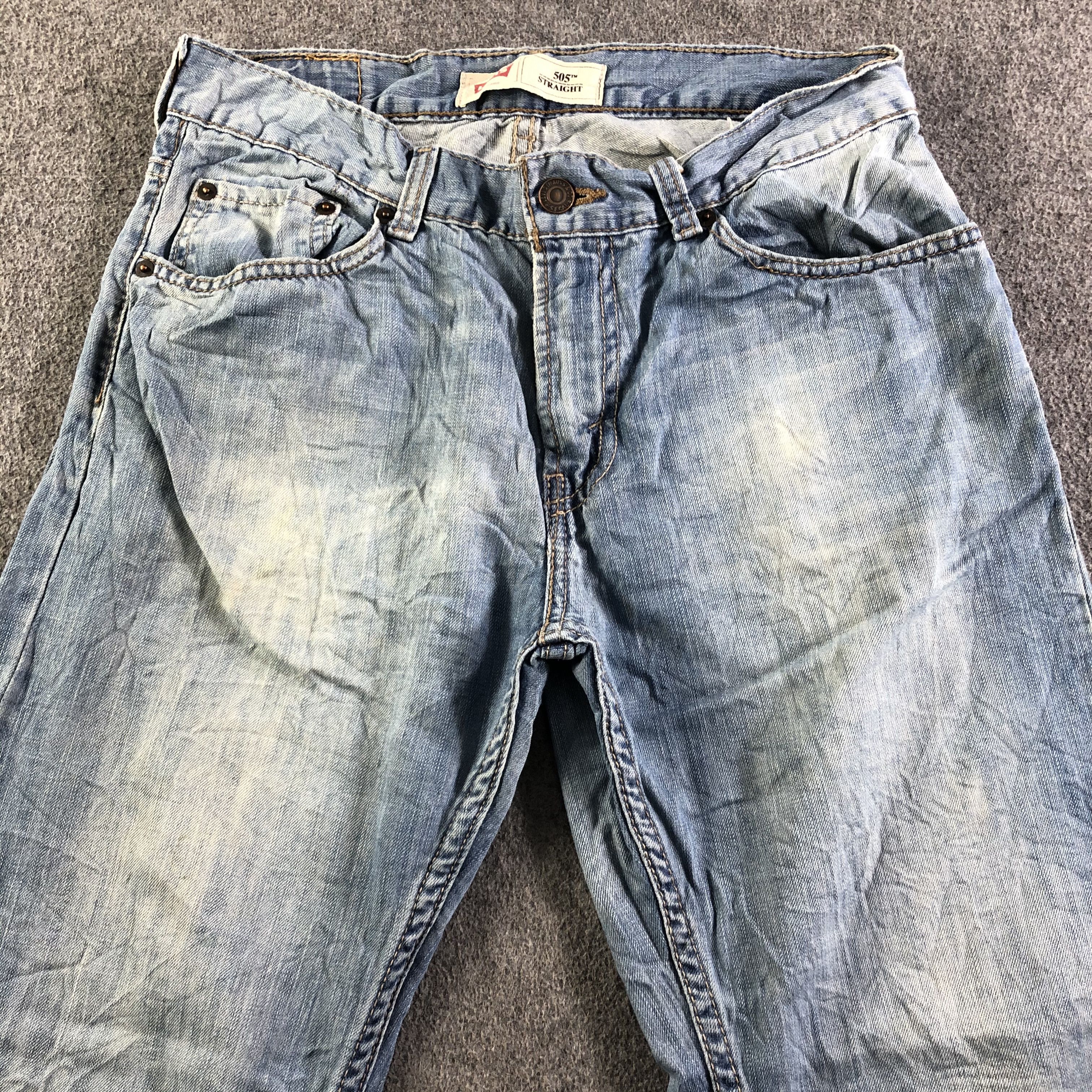 Levi's Vintage Blue Wash Levis 505 Jeans-J4189 Size US 30 / EU 46 - 3 Thumbnail
