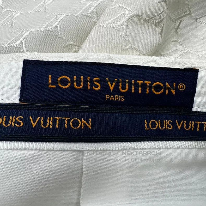Louis Vuitton Louis Vuitton White High Waist Full Embroidered Logo Sligh Size 34" / US 12 / IT 48 - 4 Thumbnail
