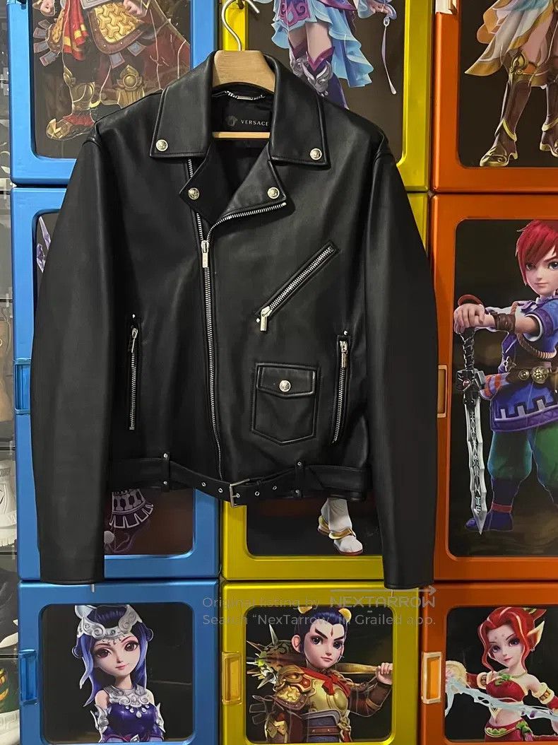 Versace Versace Leather coat Size US XXL / EU 58 / 5 - 1 Thumbnail