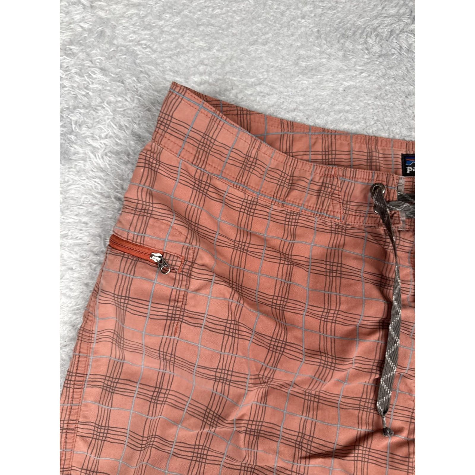Patagonia Patagonia Shorts Mens Board Shorts 34x10 Orange Plaid Quick Dry Beach Surf Size US 35 - 5 Thumbnail