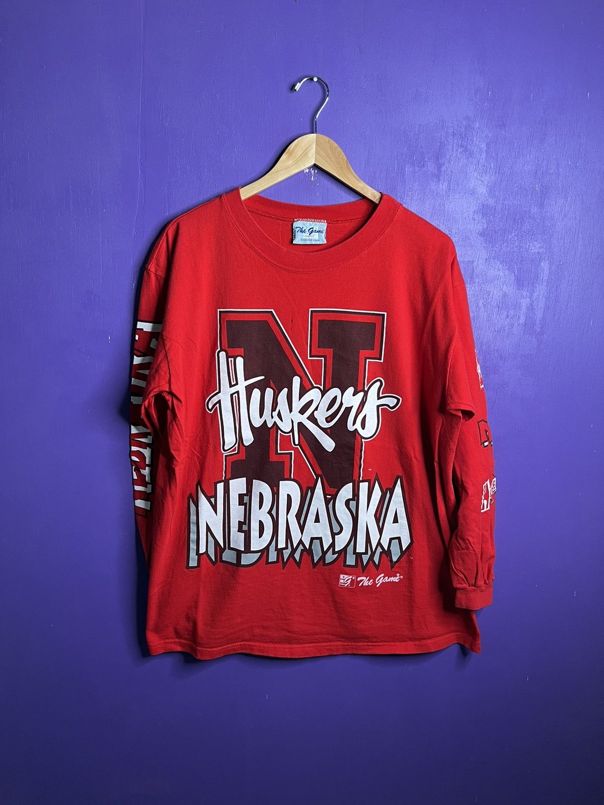 Vintage Vintage 90s The game Nebraska logo long-sleeve t-shirt Size US L / EU 52-54 / 3 - 1 Thumbnail