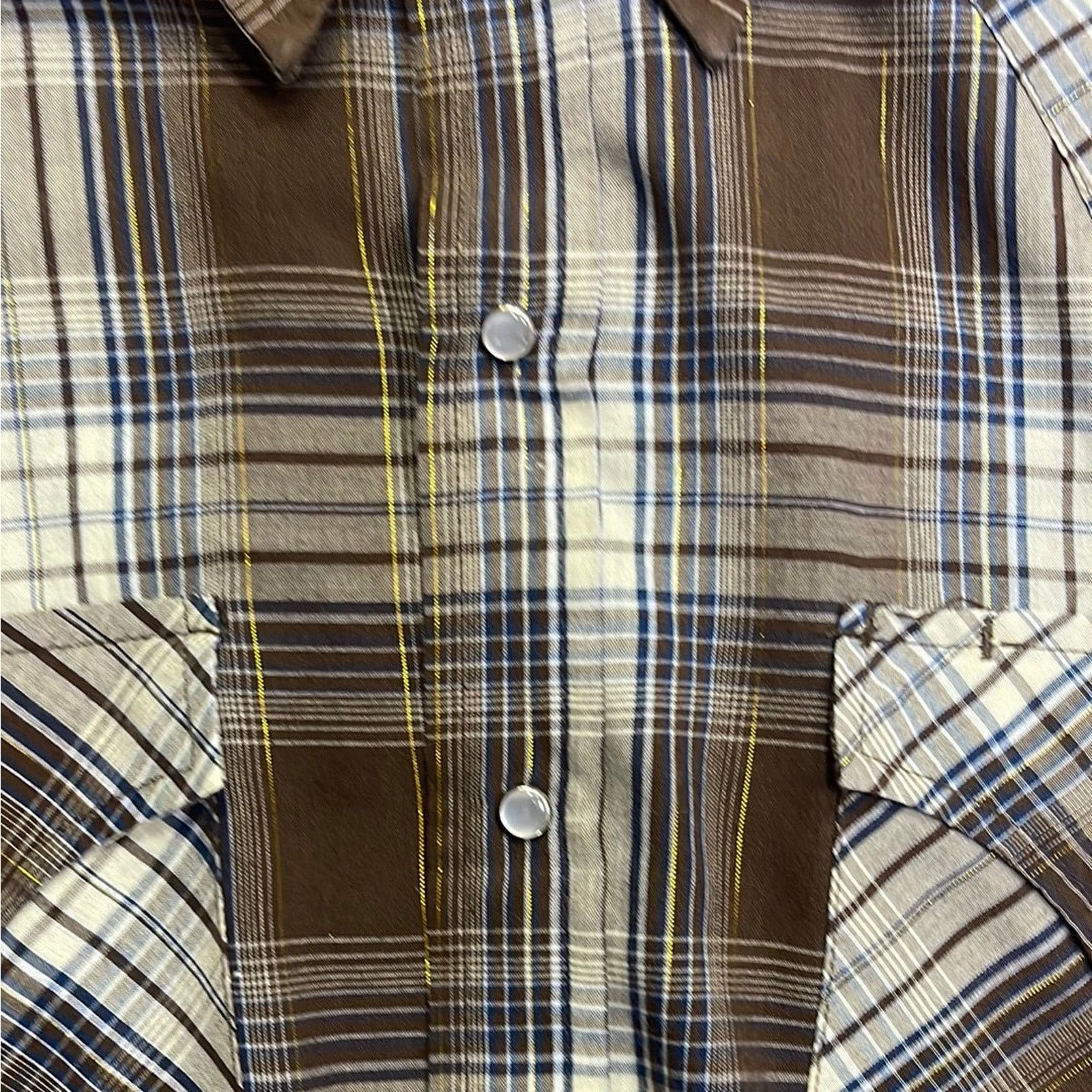 Vintage Ely Cattleman Western Pearl Snaps Cowboy Work Shirt XL Size US XL / EU 56 / 4 - 2 Thumbnail