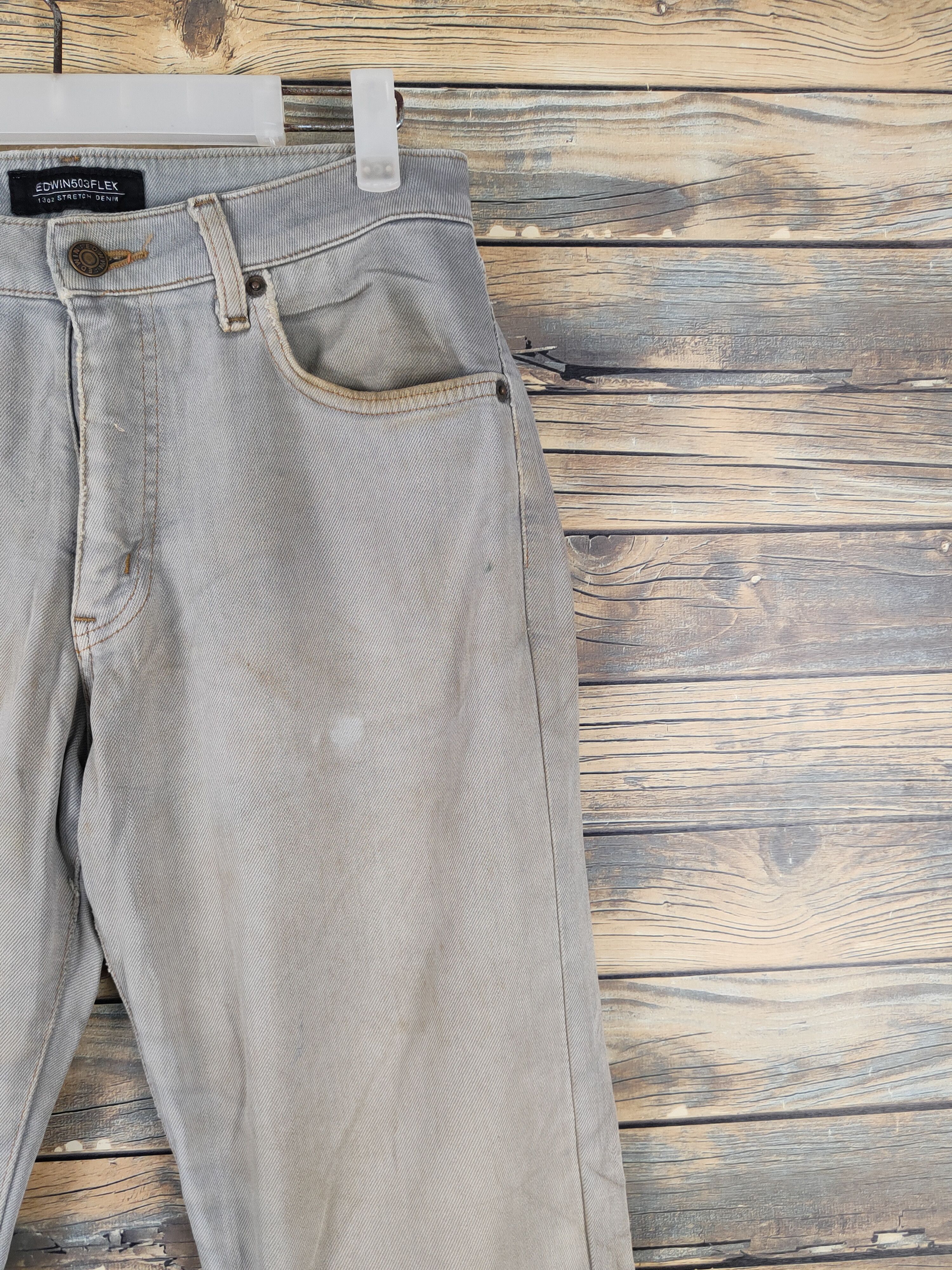 Edwin Edwin 12oz stretch denim Faded Distressed Soft Jeans #W1424 Size US 29 - 5 Thumbnail