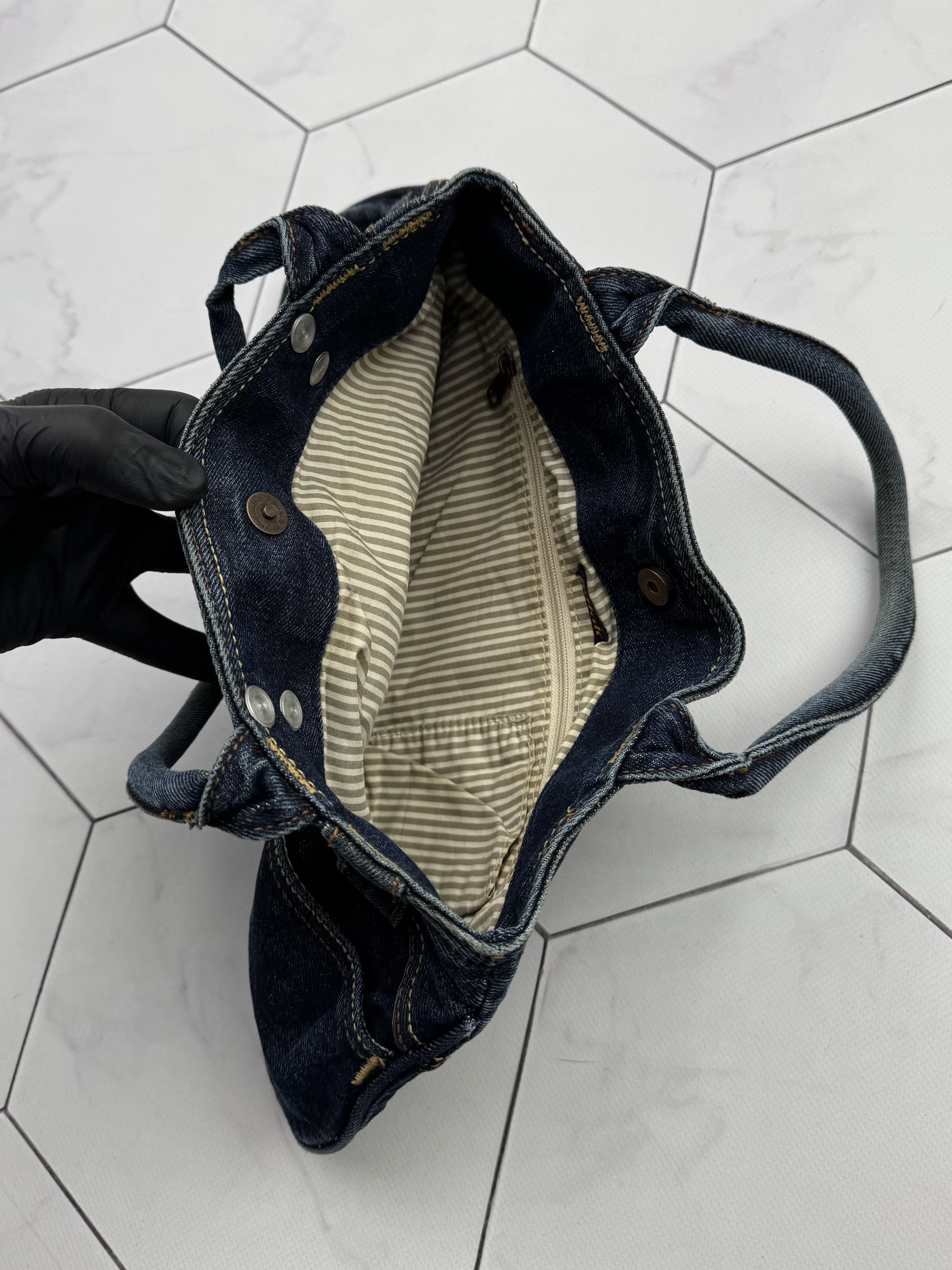 Miss Sixty Killah by Miss Sixty Vintage Denim Handle Bag (B84) Size ONE SIZE - 11 Thumbnail