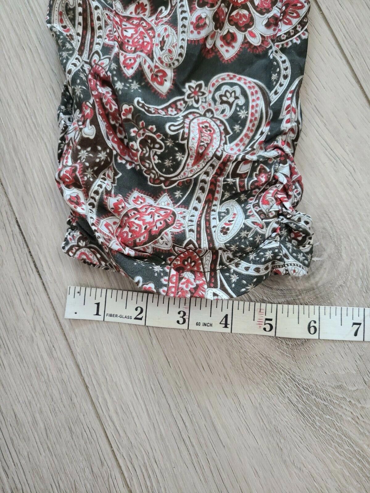 Designer One 5 One Pants Large Green Pink Paisley Boho Hippie jogger Size 36" / US 14 / IT 50 - 8 Thumbnail