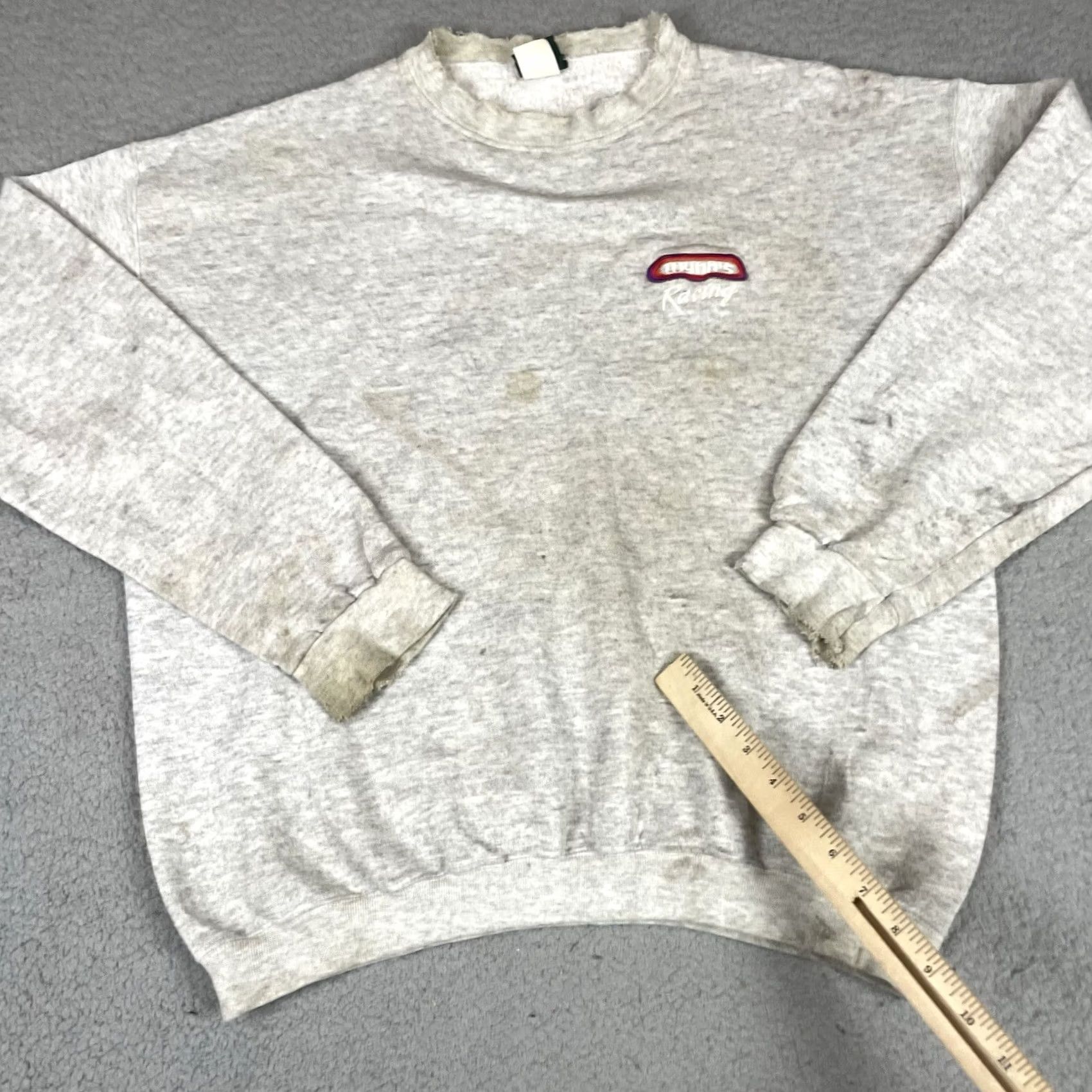 Vintage VINTAGE MV Sport Wynns Racing Sweatshirt Adult L Gray Embroidered 90s Grunge Hip Hop USA Shirt Mens Size US L / EU 52-54 / 3 - 5 Thumbnail