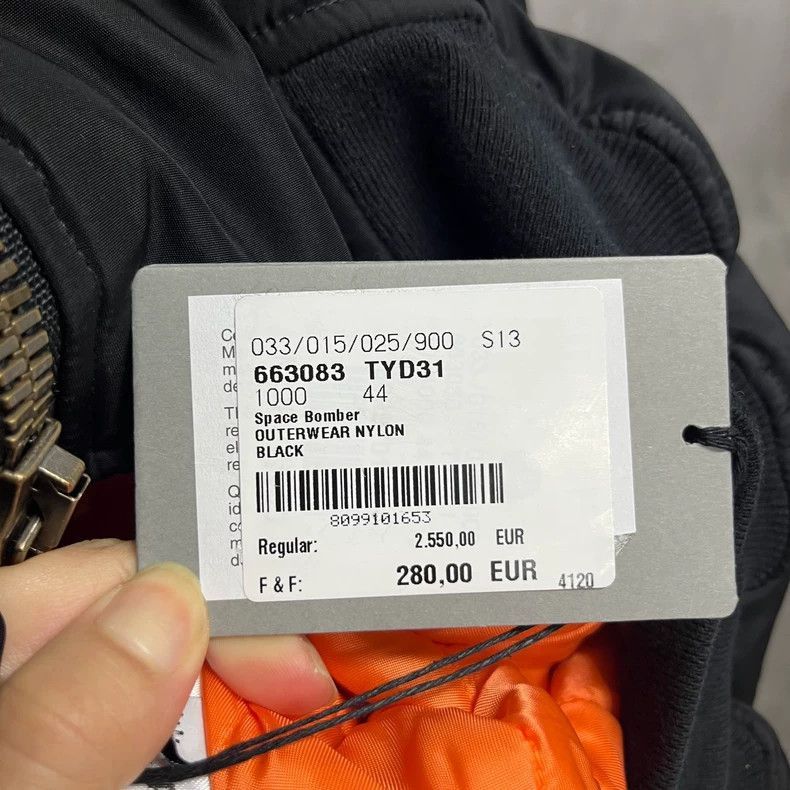 Balenciaga Balenciaga Black NASA Embroidered MA-1 Zip Jacket-2506 Size US XL / EU 56 / 4 - 5 Thumbnail