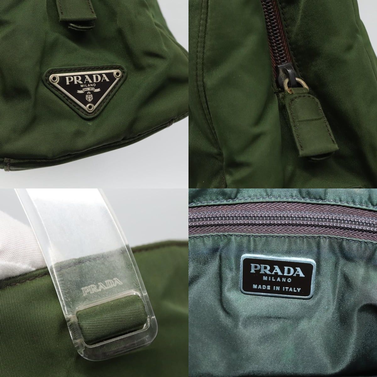Prada PRADA Tote Bag Nylon Khaki Silver Size ONE SIZE - 11 Thumbnail