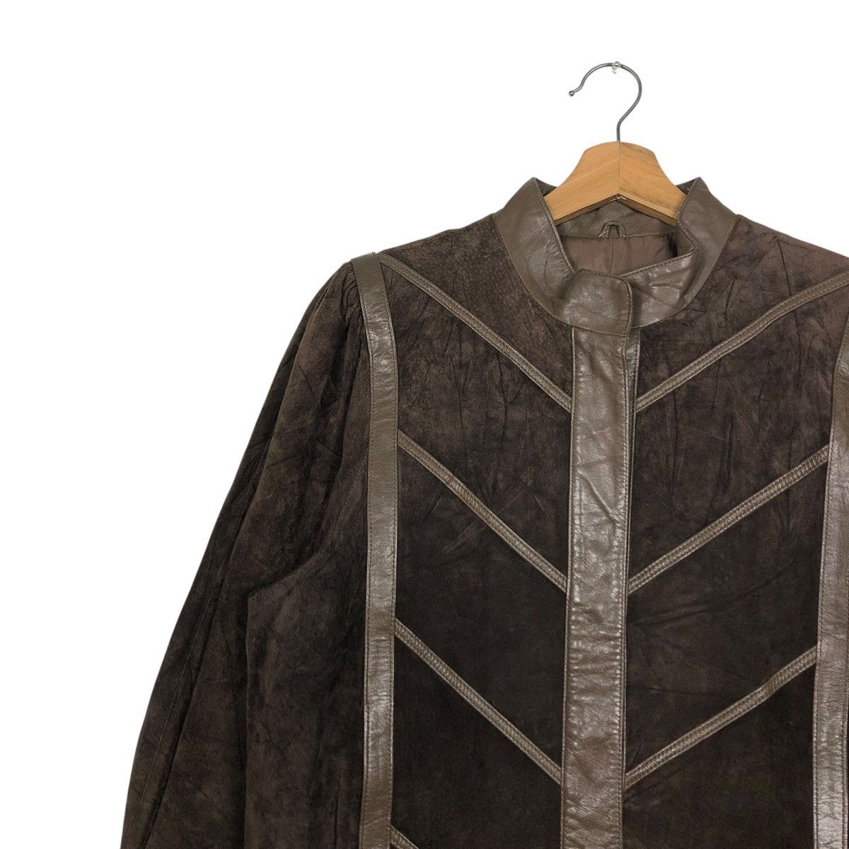 Japanese Brand 🔥VINTAGE BOMBER LEATHER JACKET SOFT HOUSTAN Size US M / EU 48-50 / 2 - 9 Thumbnail