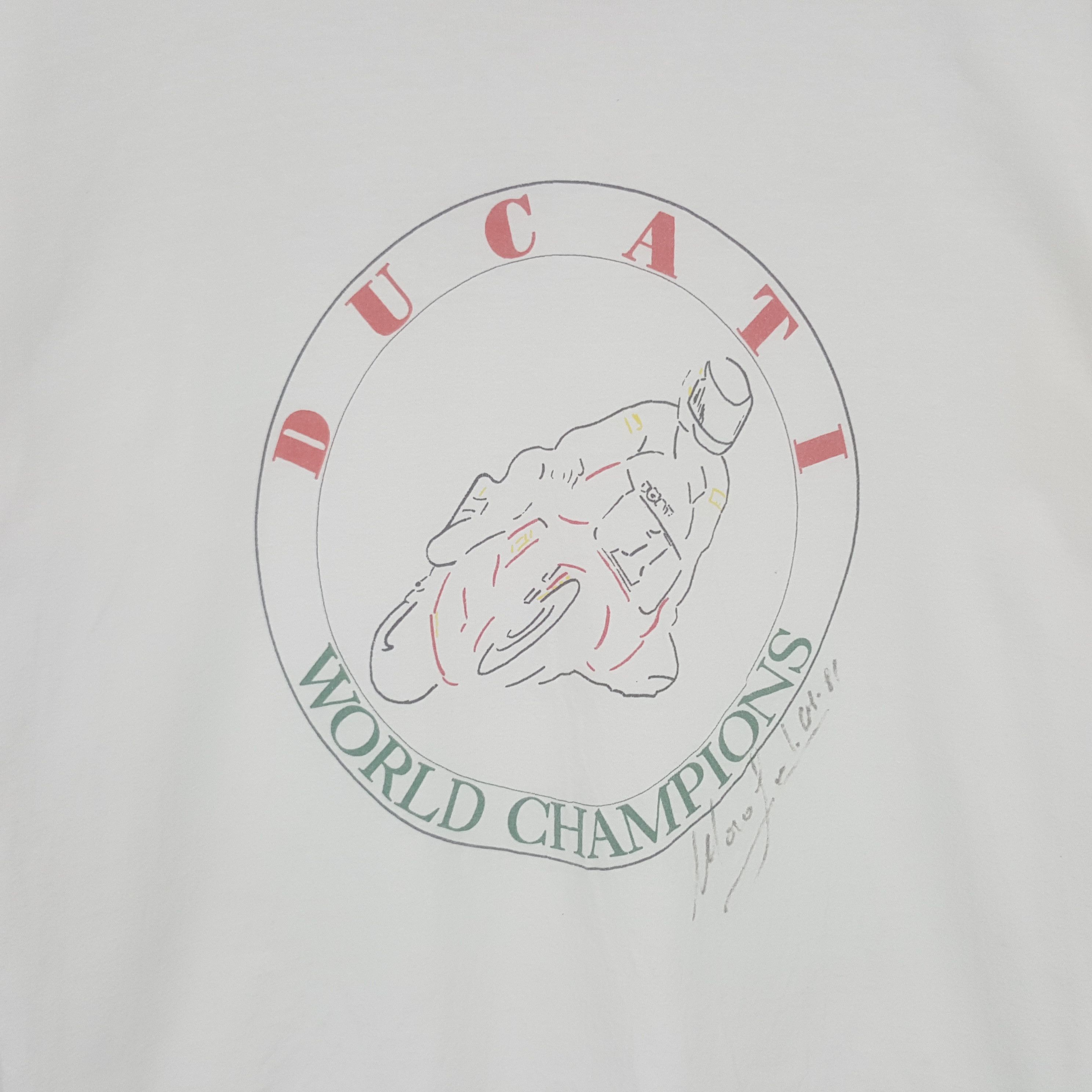Vintage Vintage DUCATI Moto Liberty World Champions T-shirt Size US M / EU 48-50 / 2 - 2 Thumbnail