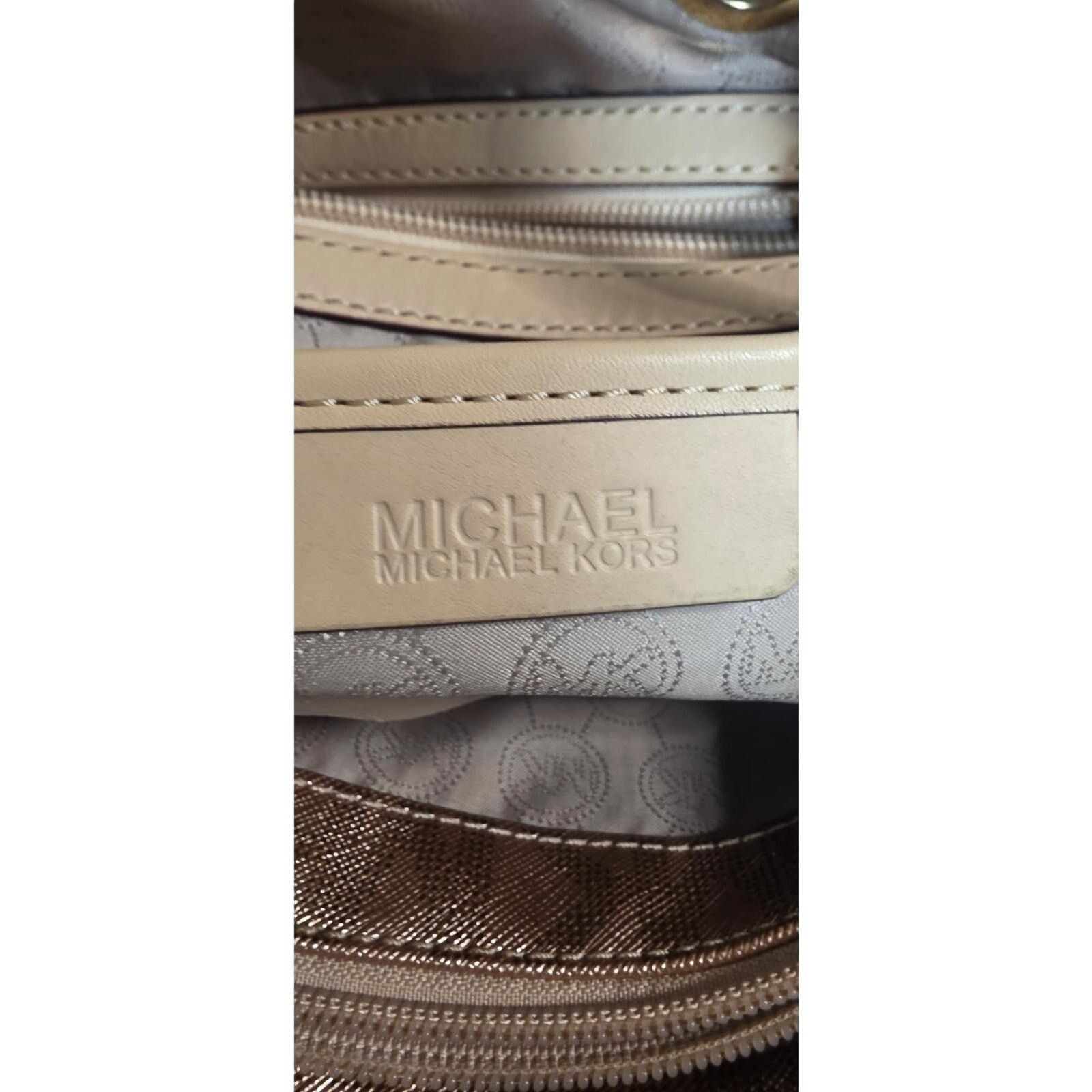 Michael Kors Michael Kors Signature Logo Tote Bag Brown/Gold MK Size ONE SIZE - 2 Thumbnail