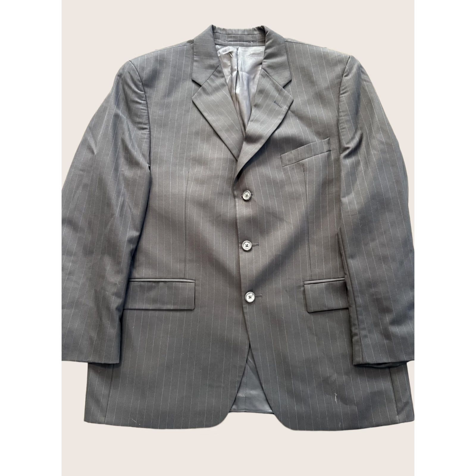 Ralph Lauren Ralph Lauren Mens 46R Charcoal Pinstripe Wool Cashmere Sport Coat Blazer Size 46R - 1 Thumbnail