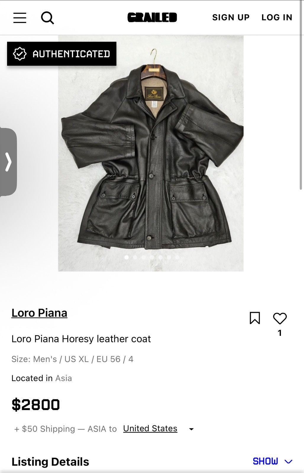 Loro Piana Loro Piana Horesy Leather Coat（Deerskin/cashmere） Size US L / EU 52-54 / 3 - 3 Thumbnail